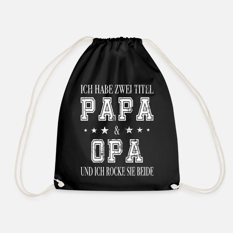 Papa & Opa in einer Person - Turnbeutel - Schwarz