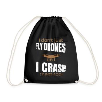 Je ne fais pas que piloter des drones, je les écrase aussi - Sac de sport léger - noir - Devant