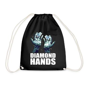 Commerce de mains de diamants - Sac de sport léger - noir - Devant
