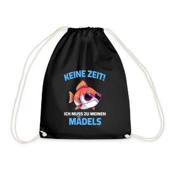 Pas le temps, je dois aller voir mes copines aquariophiles - Sac de sport léger - noir - Devant