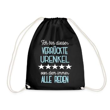 Great-grandson saying great-grandson great-grandchildren great-grandson - Drawstring Bag - black - Front