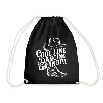 Line Dancing Grandpa - Drawstring Bag - black - Front