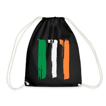 Irland Flagge - Turnbeutel - Schwarz - Vorne