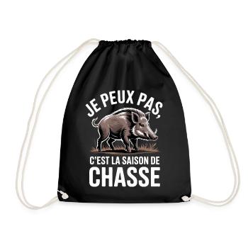 I can't, it's hunting season - Drawstring Bag - black - Front