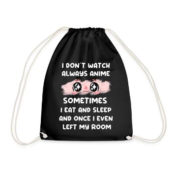 Anime - Drawstring Bag - black - Front