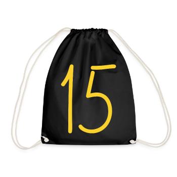 15 - Drawstring Bag - black - Front