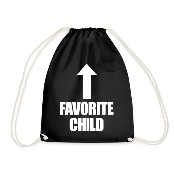 Favorite child - Drawstring Bag - black - Front