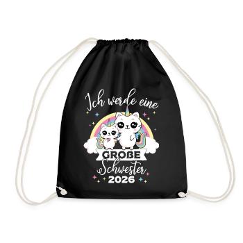 I Will Be Big Sister 2026 Pregnancy - Drawstring Bag - black - Front