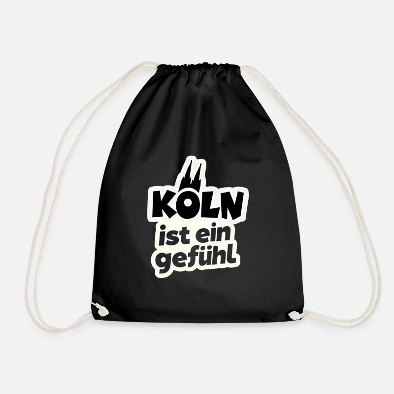 Köln ist ein Gefühl Kölner dom - Turnbeutel - Schwarz