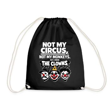 Déclaration Pas Mon Cirque, Pas Mon Singe - Sac de sport léger - noir - Devant