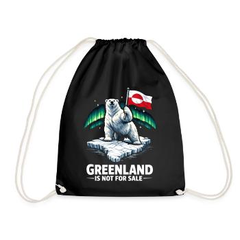 Le Groenland n’est pas à vendre, Drapeau Bear Dic - Sac de sport léger - noir - Devant