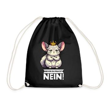 Avant que vous ne demandiez à la chinchilla, chinchilla, rongeur - Sac de sport léger - noir - Devant