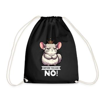 Avant de demander aux chinchillas rongeurs - Sac de sport léger - noir - Devant