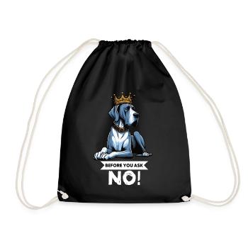 Before You Ask Great Dane Great Dane Owner - Drawstring Bag - black - Front
