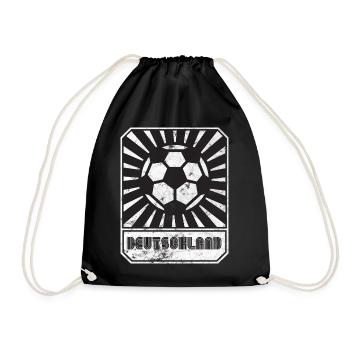 Football allemand rétro - Sac de sport léger - noir - Devant