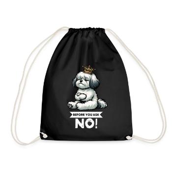 Before You Ask Havaneser Havaneserhalter Havanese - Turnbeutel - Schwarz - Vorne