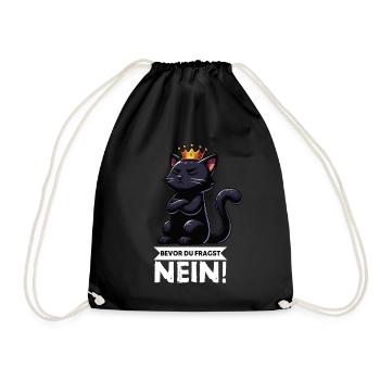 Avant que tu ne demandes Pas de chats Chats Amateur des chats - Sac de sport léger - noir - Devant
