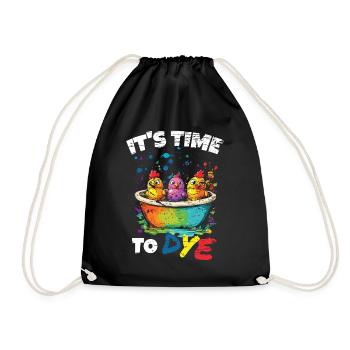 Couleurs drôles de teinture d’œufs pour artistes de Pâques - Sac de sport léger - noir - Devant