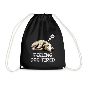 Se sentir fatigué Whippet Whippets Lévriers - Sac de sport léger - noir - Devant