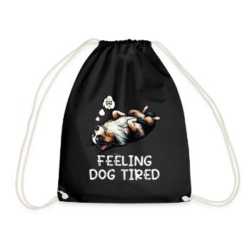 Se sentir fatigué par le chien Berger australien Aussiehalter - Sac de sport léger - noir - Devant