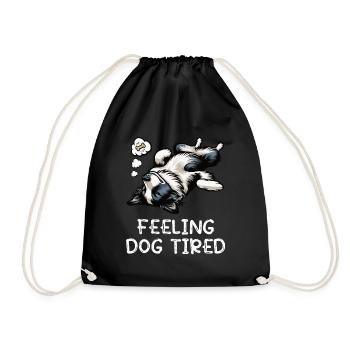 Propriétaire de Border Collie Collie fatigué - Sac de sport léger - noir - Devant
