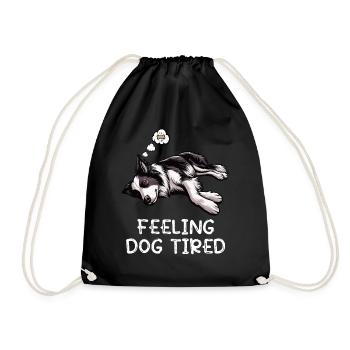 Propriétaire de Border Collie Collie fatigué - Sac de sport léger - noir - Devant