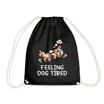 Sensation de fatigue canine Yorkshire Terrier Yorkie Yorkie Yorkies - Sac de sport léger - noir - Devant
