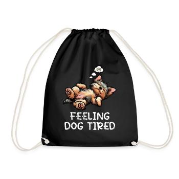 Sensation de fatigue canine Yorkshire Terrier Yorkie Yorkie Yorkies - Sac de sport léger - noir - Devant