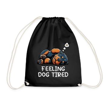 Se sentir fatigué par le chien Propriétaire de rottweiler - Sac de sport léger - noir - Devant