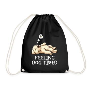 Feeling Dog Tired Labrador Labrador Owner Labbi - Drawstring Bag - black - Front