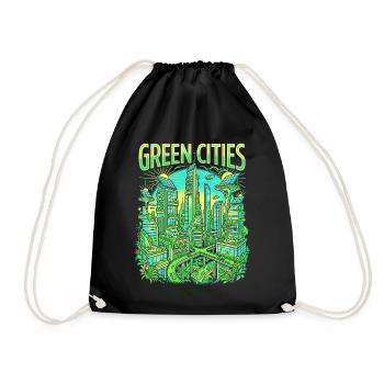 Green City Gardening - Drawstring Bag - black - Front