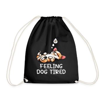 Feeling Dog Tired Chihuahua Chihuahua Owner Chi - Drawstring Bag - black - Front