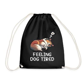 Se sentir fatigué par le chien, propriétaire de Collie Collie Colliehung, - Sac de sport léger - noir - Devant
