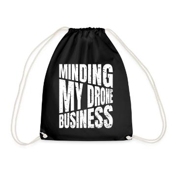 I've had enough, I'm going to fly a drone - Drawstring Bag - black - Front