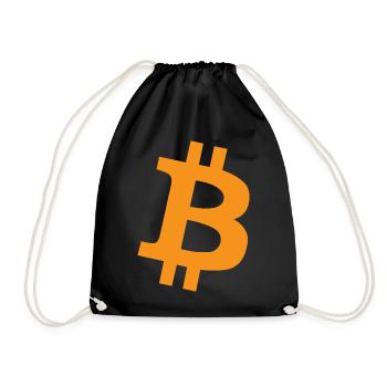 Orange Pill - Bitcoin, Bitcoiner Geschenkidee - Turnbeutel - Schwarz - Vorne
