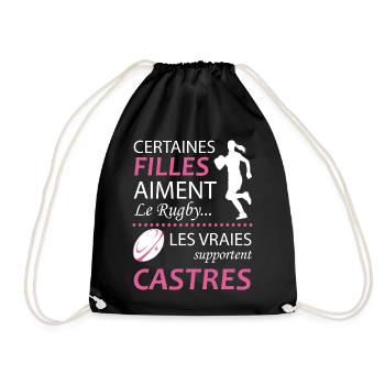 Certaines Filles Aiment Le Rugby Les Vraies Sup... - Sac de sport léger - noir - Devant