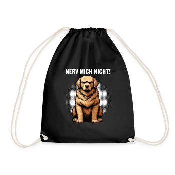 Nerv Mich Nicht Golden Retriever Goldie Goldies - Turnbeutel - Schwarz - Vorne