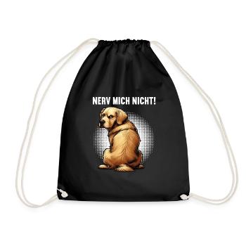 Nerv Mich Nicht Golden Retriever Goldie Goldies - Turnbeutel - Schwarz - Vorne