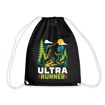 Ultra Runner - Drawstring Bag - black - Front