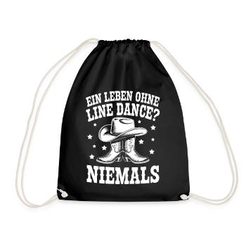 Ein Leben Ohne Line Dance Niemals - Turnbeutel - Schwarz - Vorne
