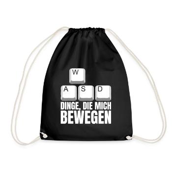 WASD Dinge Die Mich Bewegen - Turnbeutel - Schwarz - Vorne
