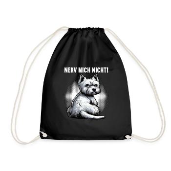 Nerv Mich Nicht West highland terrier Westie  - Turnbeutel - Schwarz - Vorne
