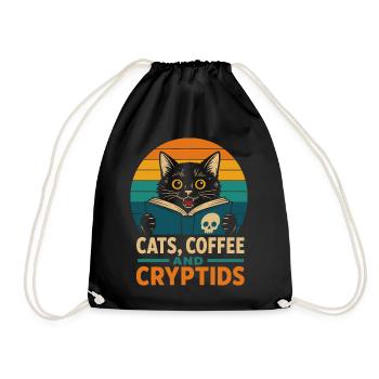 Chats, Café et Cryptides - Sac de sport léger - noir - Devant
