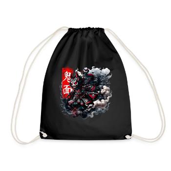 Oni Mask Fearless Spirit - Drawstring Bag - black - Front
