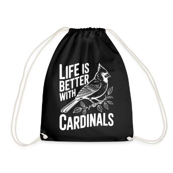 La vie est meilleure avec les cardinaux - Sac de sport léger - noir - Devant