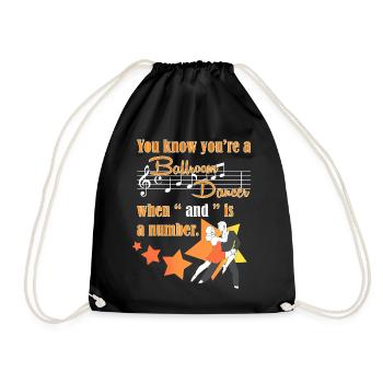 Waltz Couple Dance - Drawstring Bag - black - Front