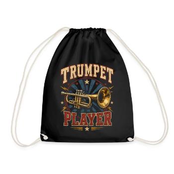 Trumpet Music Trumpet Player Musician Trumpet - Drawstring Bag - black - Front