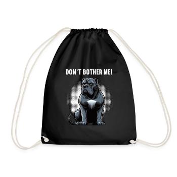 Ne me dérange pas Cane Cane Cane Corsos Corsos Porte-cours - Sac de sport léger - noir - Devant