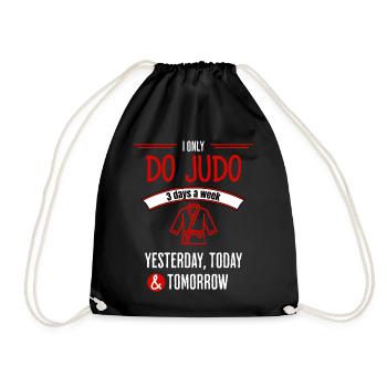 Funny Judo Quote - Drawstring Bag - black - Front