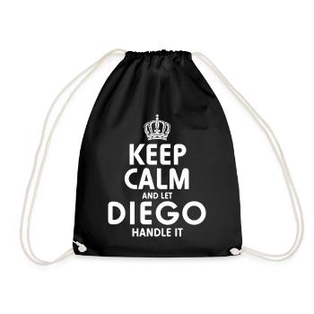 DIEGO: Regel das. - Turnbeutel - Schwarz - Vorne